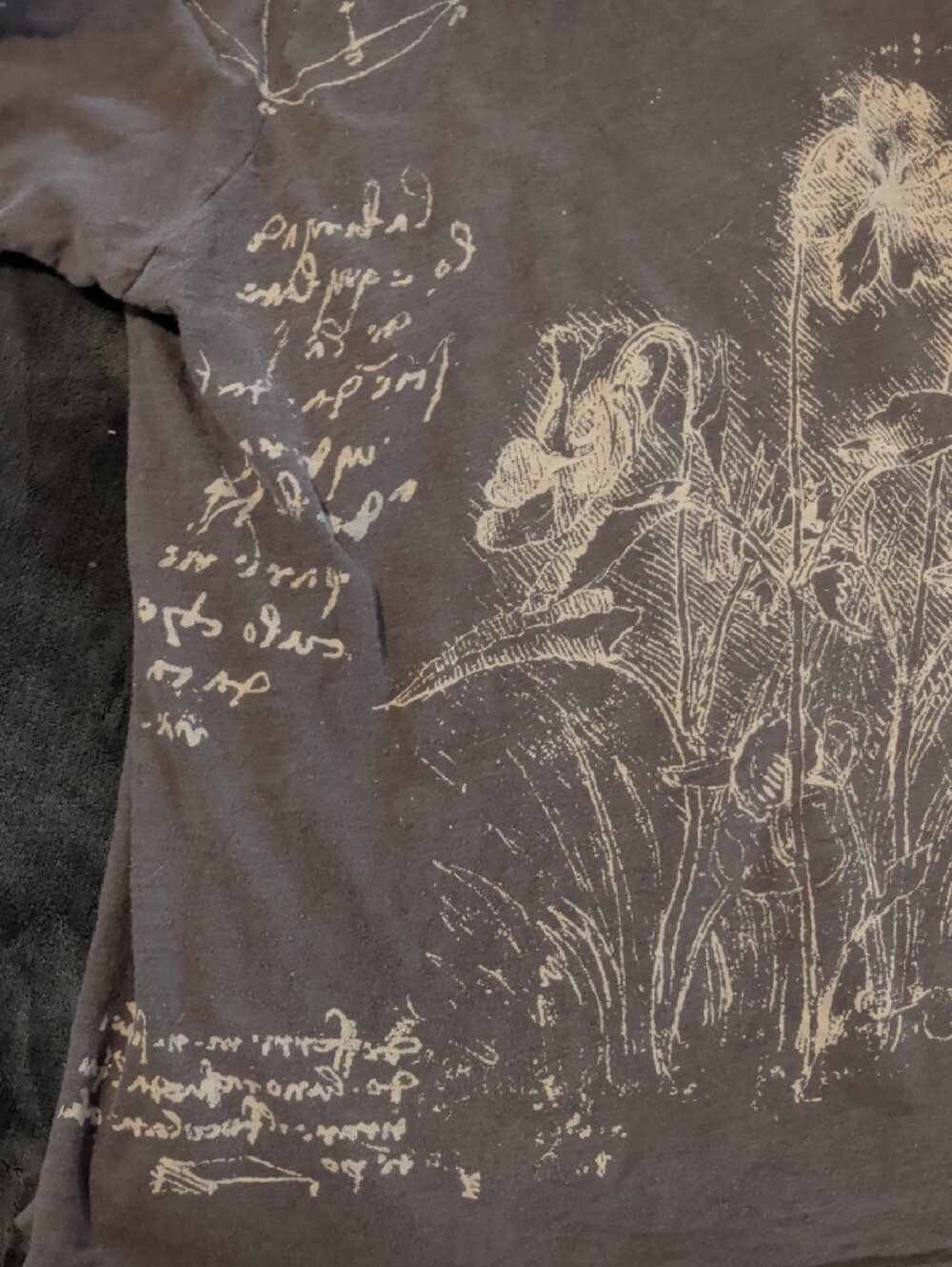 Magnolia Pearl Charcoal Tee with Pink & Orange Floral Cat Graphic - Picture 5 of 9
